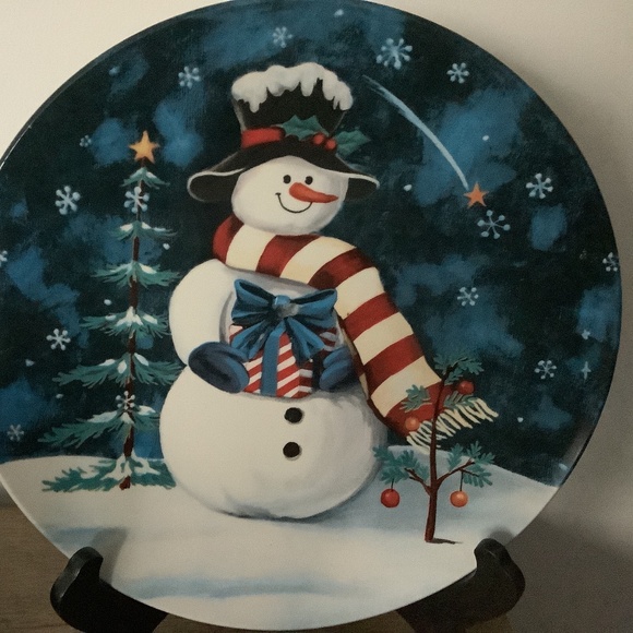 Large Snowman Plate - Picture 1 of 4